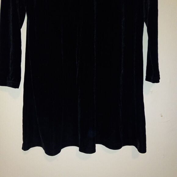 Vintage Jacqueline Ferrar Velvet Dress-Size 12 Petite-Long Sleeve-Lined-Gothic - Picture 3 of 8